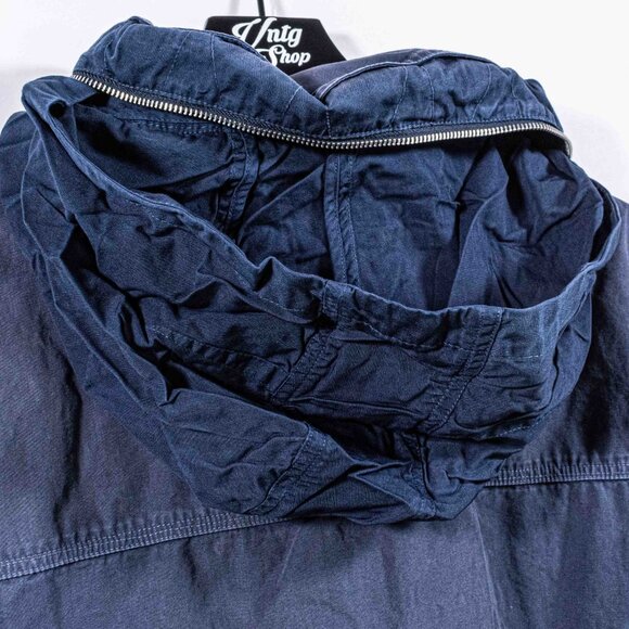 J Crew NX-631 Military Field Jacket Hooded Distressed Large Y2K Army Streetwear - Picture 13 of 14